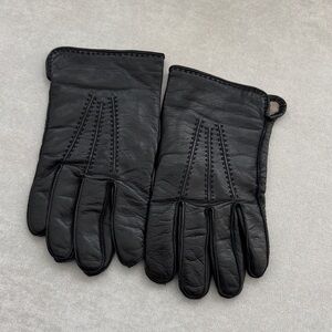 Coach Men's Elegant Black Leather Gloves